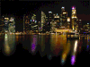 夜景 倒影 河流 高楼