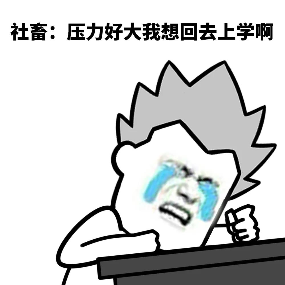 暴漫 蘑菇头 压力好大 我想回去上学 搞怪 逗