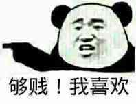 熊猫金馆长 手指 指人 够贱我喜欢