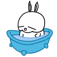 兔子 洗澡 魔性 可爱
