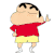 动漫 蜡笔小新 可爱 流汗