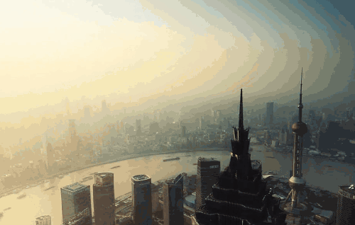 上海 东方明珠 城市 环球延时摄影 风景 黄浦江