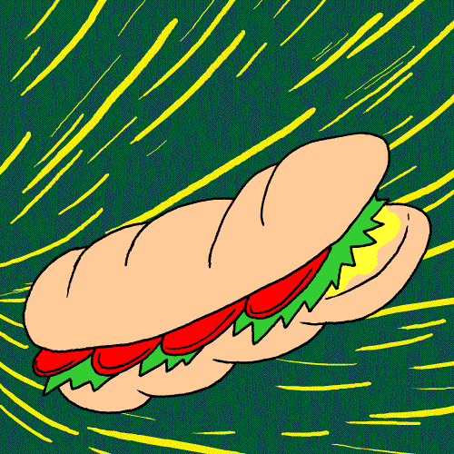 三明治 sandwich food 动画 会动的汉堡