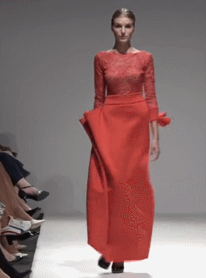美女 红裙 设计 模特
