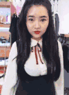 美女 撅嘴 长发 漂亮