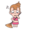 表情包 扫地 屌丝妹 屌丝