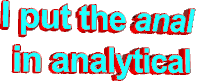 红色 蓝色 易懂的 animatedtext 肛门 解析 我把分析放在分析中 3D的话 spectroscopicbrushstrokes