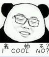 我帅不 戴眼镜 龇牙 熊猫头