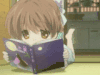 冈崎汐 clannad 二次元 看书