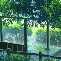 卡通 动漫 雨 自然 风景