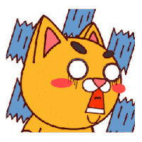 大叫 惊讶 猫咪 黄色