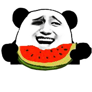 金馆长 熊猫人 吃西瓜 开心