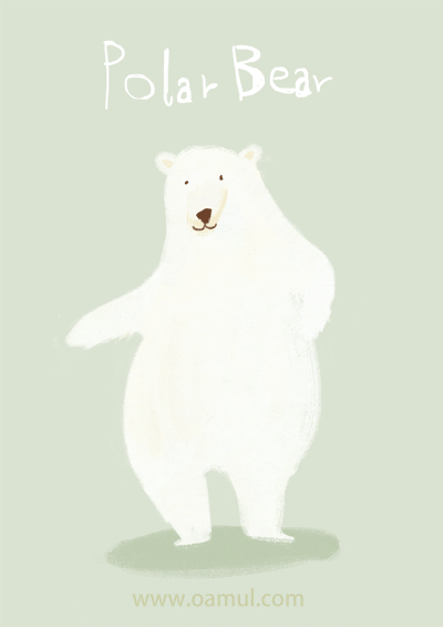 可爱 清新 跳舞 大白熊