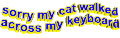 抱歉 我的 蓝色 易懂的 黄色的 animatedtext 走过 对不起 我的猫走过我的键盘 我的猫 键盘