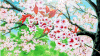 创意 动漫 唯美 意境 花朵 风吹 飘落