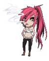 卡通 美少女 抽烟 长头发