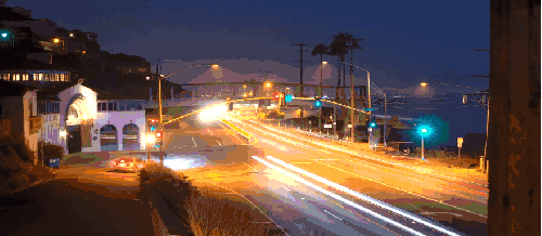 洛杉矶之夜 灯光 红绿灯 纪录片 车流 道路 风景