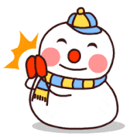 卡通 雪人 鼓掌 可爱 萌萌哒