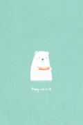 北极熊 薄荷绿 卡通 书本