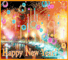空中 烟花 爆炸 新年快乐