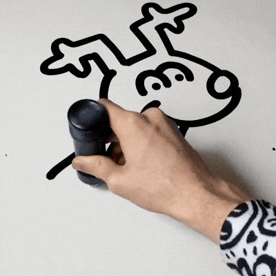 毛笔字GIF动态图_毛笔字表情_毛笔字GIF动图起床搞笑猪年图片
