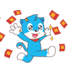 猫咪 发红包 开心 有钱人