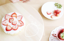 草莓 strawberry food 摆盘 草莓蛋糕 夹心蛋糕