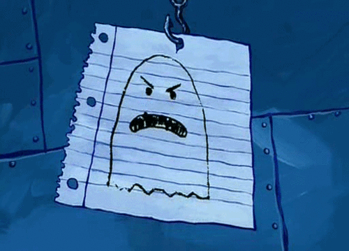 海绵宝宝 SpongeBob 草稿纸 简笔画 幽灵 鱼钩 鱼饵