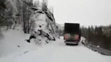 卡车 truck 下雪天 车祸