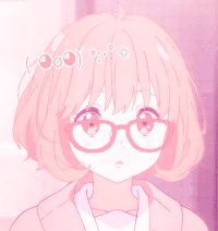 卡通 眼镜 大眼睛 美少女