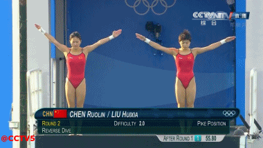 奥运会 里约奥运会 女子 跳台 陈若琳 刘蕙瑕 中国金牌榜 赛场瞬间