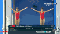 奥运会 里约奥运会 女子 跳台 陈若琳 刘蕙瑕 中国金牌榜 赛场瞬间