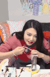 joy 可爱 美少女 red velvet 吃货 生吃 章鱼