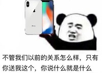 不管我们以前的关系 怎么样 只有你送我这个 你说什么就是什么 恶搞 iphone x