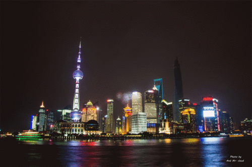 上海 繁华 夜景 车流