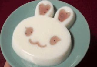 奶冻 兔子 可爱 盘子 甜品