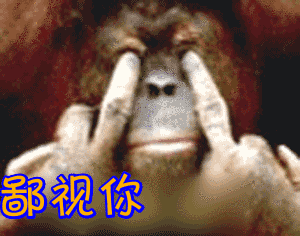大猩猩 手指 捂眼睛 鄙视你
