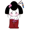 艺伎 妆容 撩人 发型