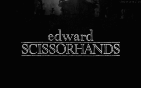 Scissorhands logo 黑白的 恐怖 开头 Ed movie 剪刀手爱德华 报幕标题 Edward