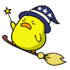 小鸭 笤帚 飞天 可爱