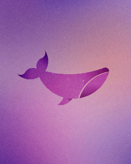 鲸鱼 绘画 紫色 圆圈