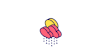 云彩 下雨 形象 绘画