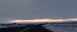 公路 冰岛 出行 天空 晚霞 纪录片 雪 风景