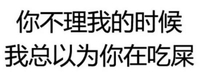 文字 黑体字 搞笑 你不理我的时候我总以为你在吃屎