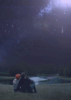 电影GIF 电视显示GIF 射击之星 气氛 湖 树 宇宙飞船 太空的GIF