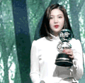 joy red velvet 奖杯 领奖 高兴