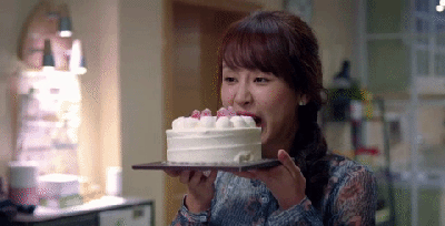 杨紫 欢乐颂 吃蛋糕 可爱