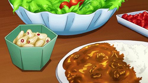 中华小当家 动漫 二次元 美食 咖喱饭 水果