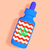 红色 蓝色 滚动 药瓶 树叶