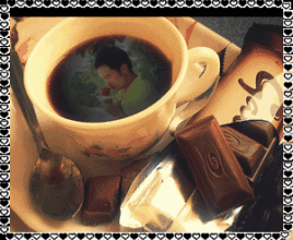 茶杯 照片 巧克力 唯美